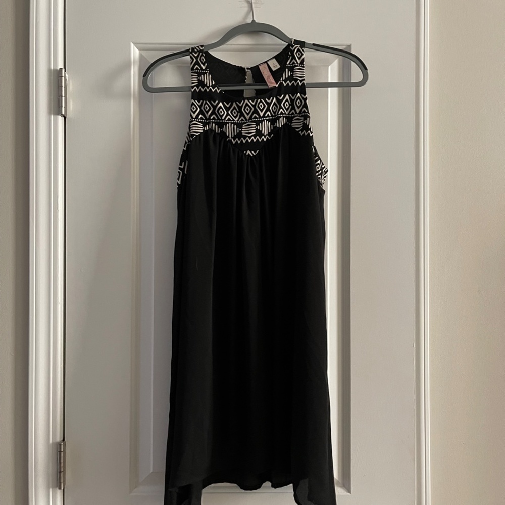 High-neck Black Dress